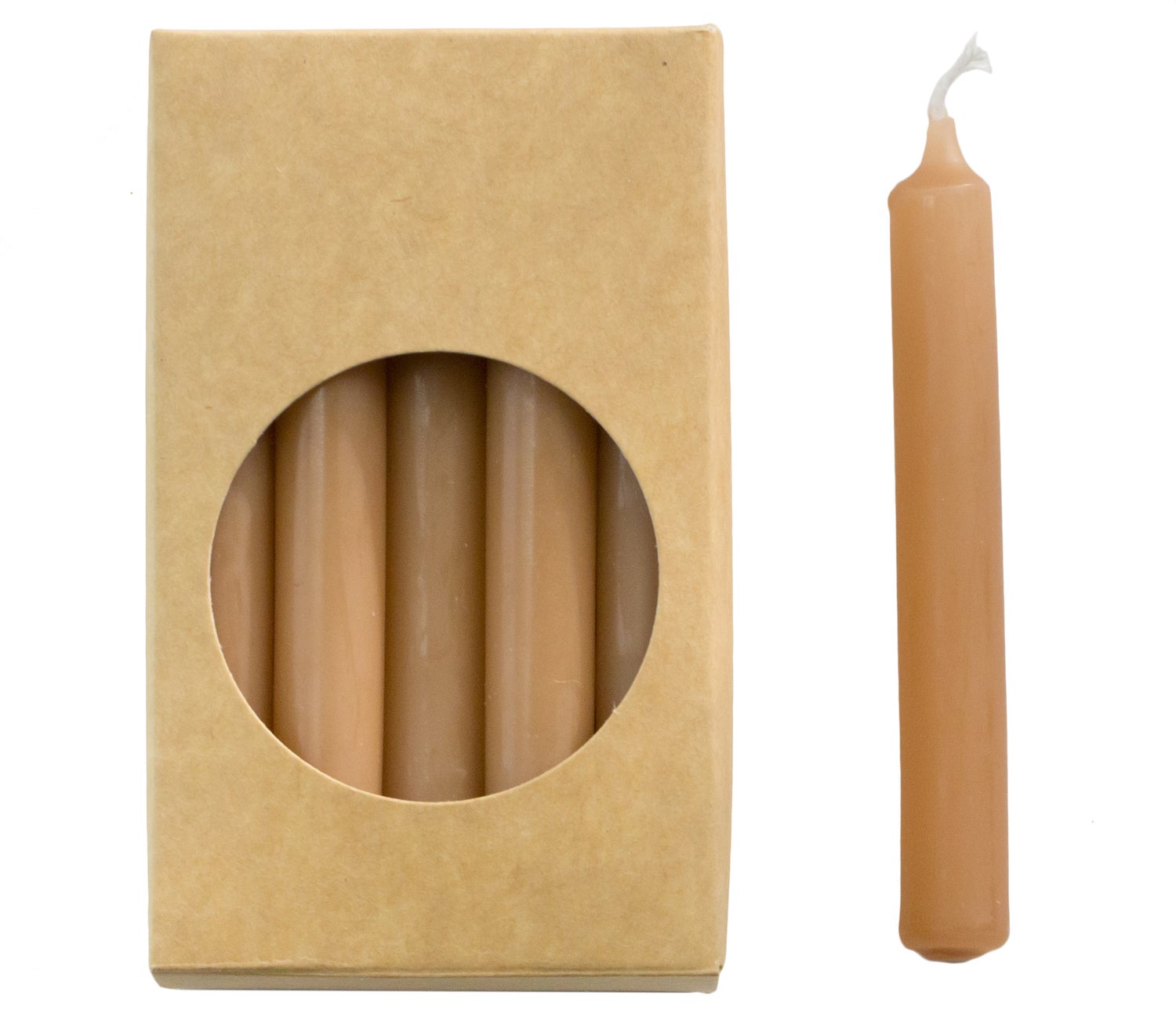 Rustik Lys dinerkaars Potlood terracotta 1,5 uur 20 stuks