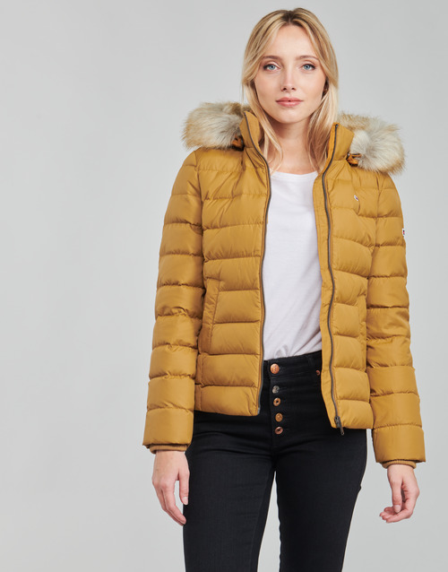 Tommy Jeans - TJW BASIC HOODED DOWN JACKET - Moutarde