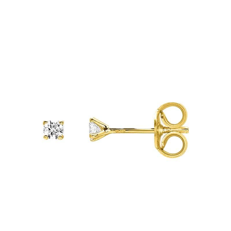 Boucles d'oreilles Femme - Or 18 Carats - Diamant 0,09 Carats
