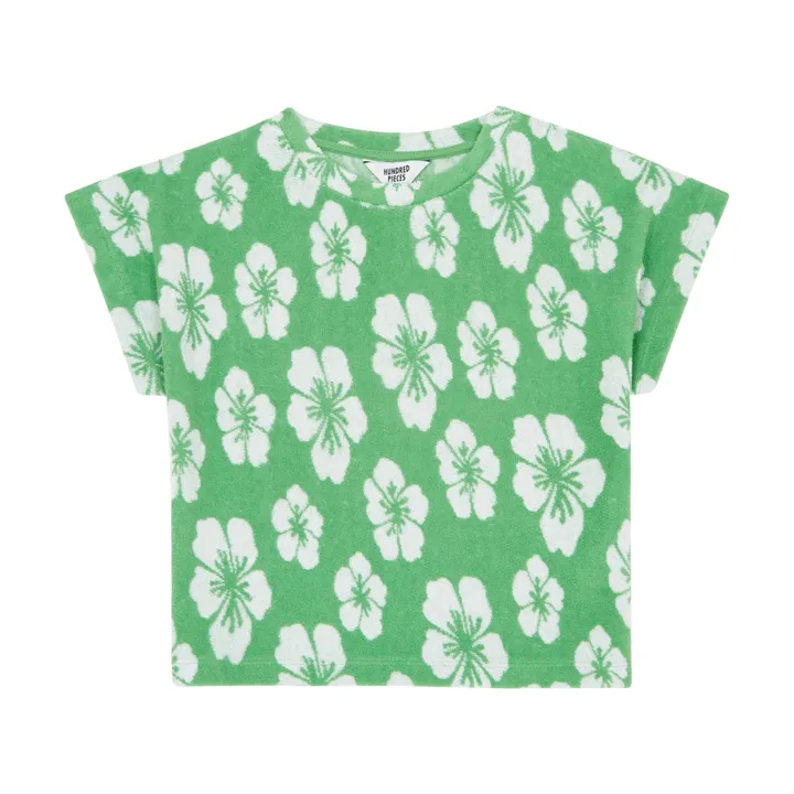 Hundred Pieces T-shirt bio en tissu éponge | Vert