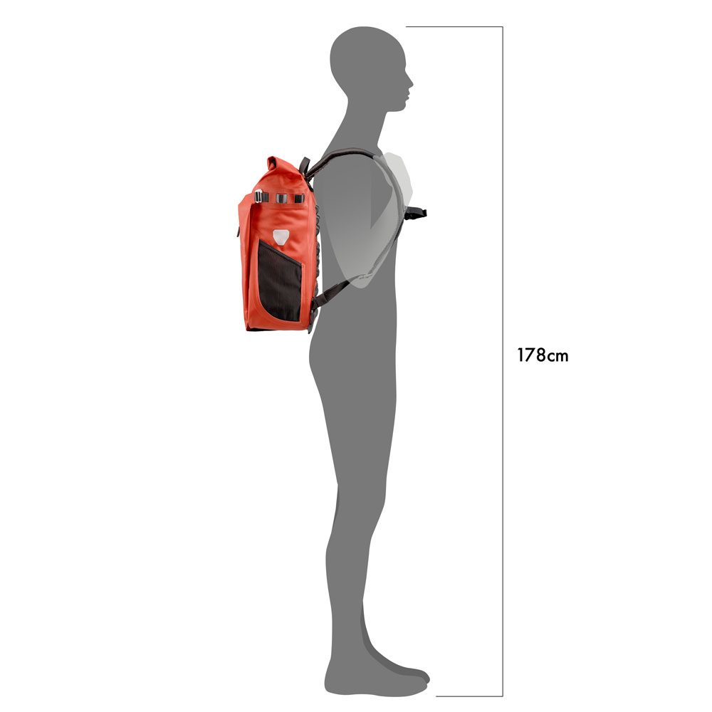 Ortlieb Vario QL3.1 26L Hybrid-Rucksack rooibos