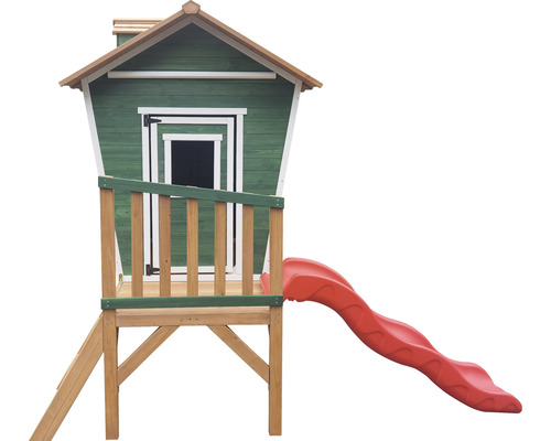 Speelhuis op palen met trap 218 x 175 x 204 cm groen
