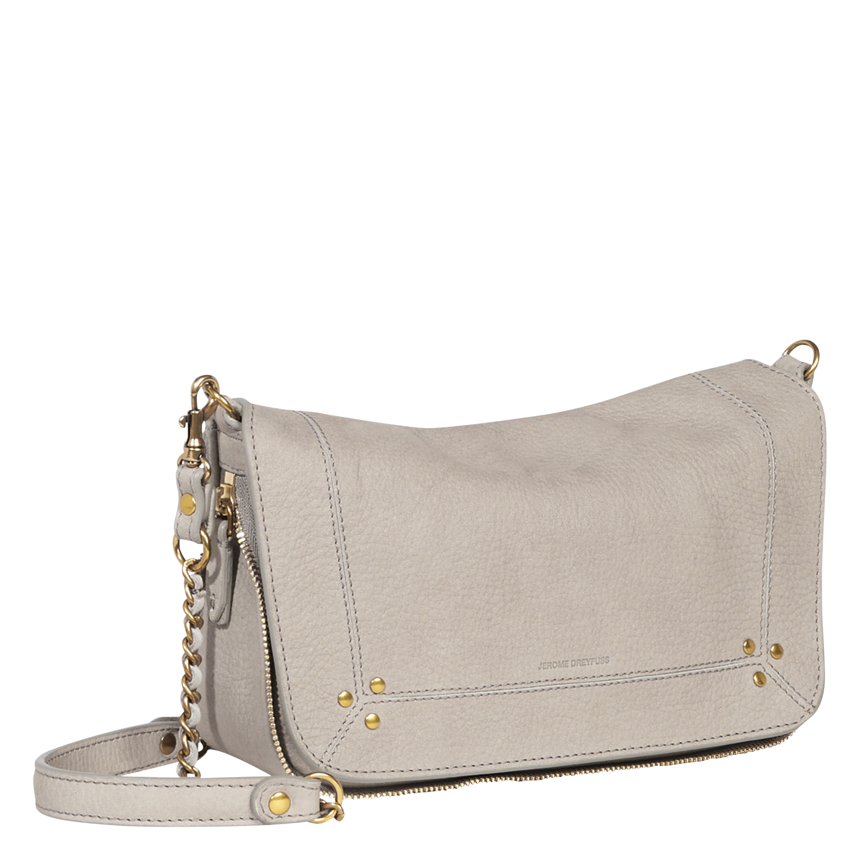 BOBI S - Sac bandoulière en cuir| Gris