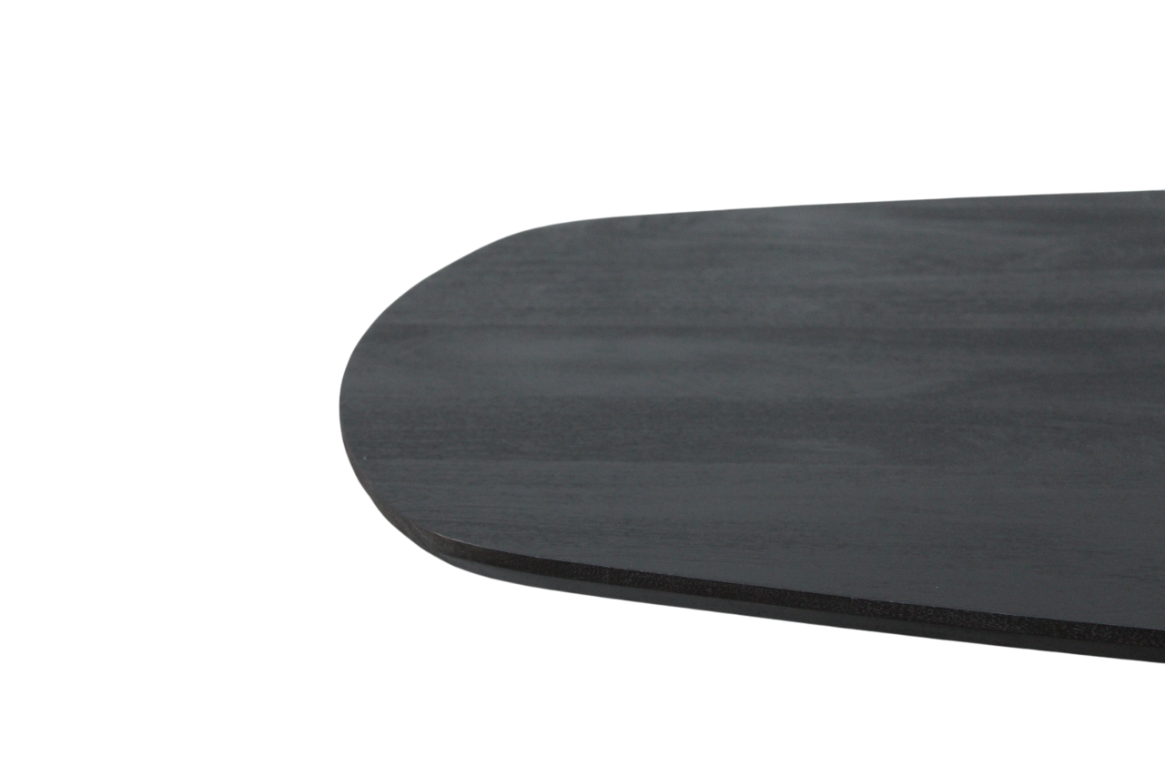 Eettafel Berlijn deens ovaal zwart 240cm
