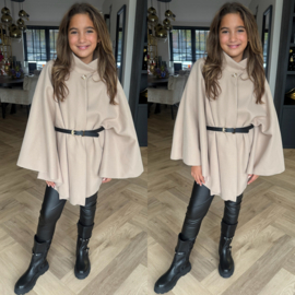 Golden button cape jacket