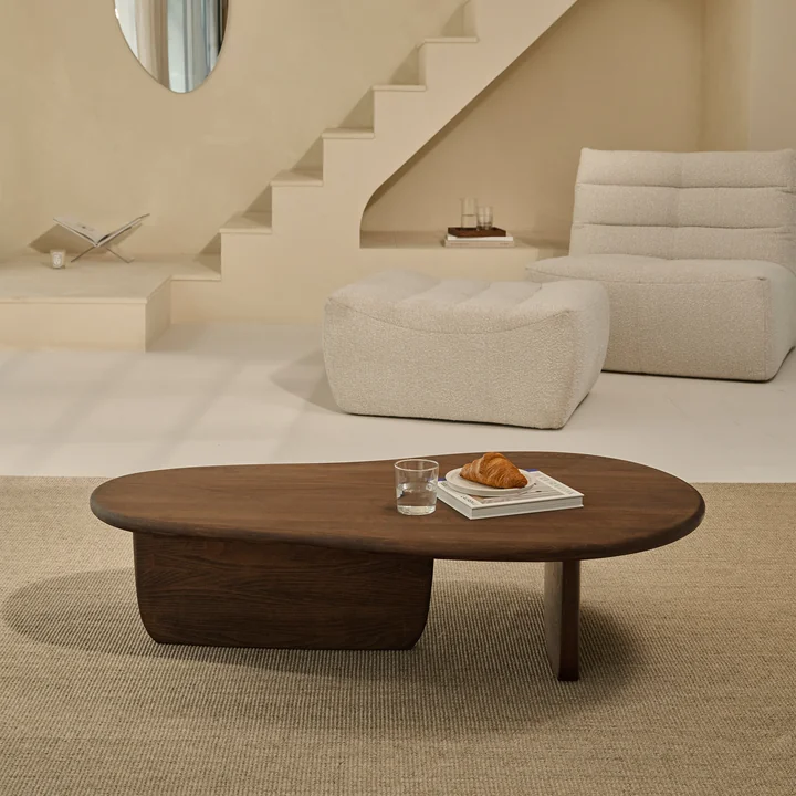 Studio Zondag - Ebb & Flow Couchtisch, 120 x 66 cm, Buche natur