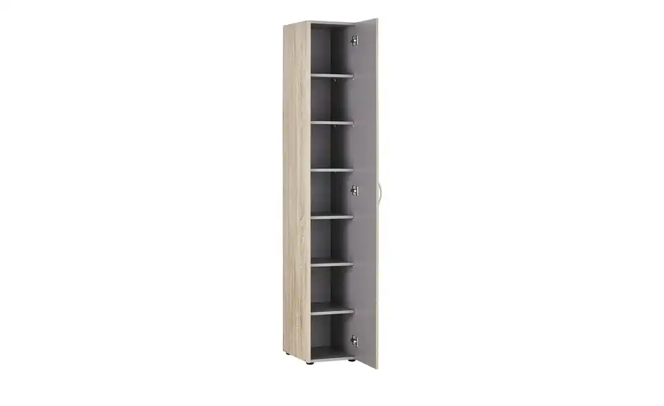 Schrank, 1-türig Multischrank-System 30 cm Eiche sägerau (Nachbildung)