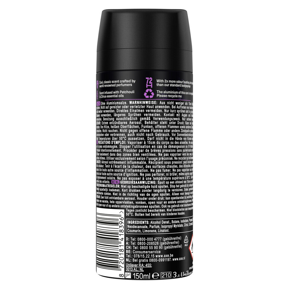 Axe Deodorant Bodyspray Purple Patchouli150 ml