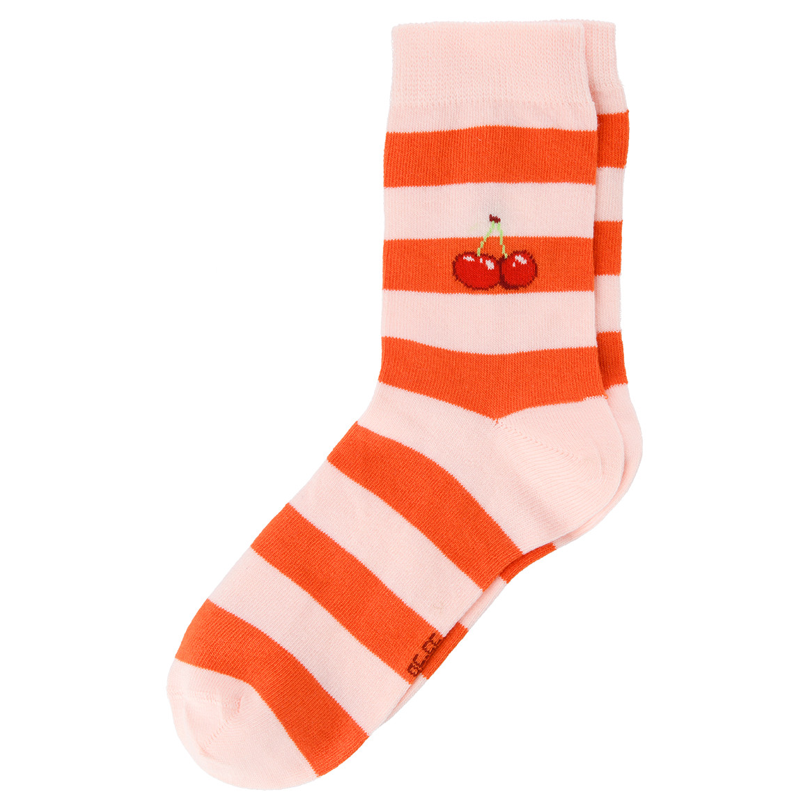 Gina Benotti 1 Paar Damen Socken mit Kirsch-Motiven rosa / orange
