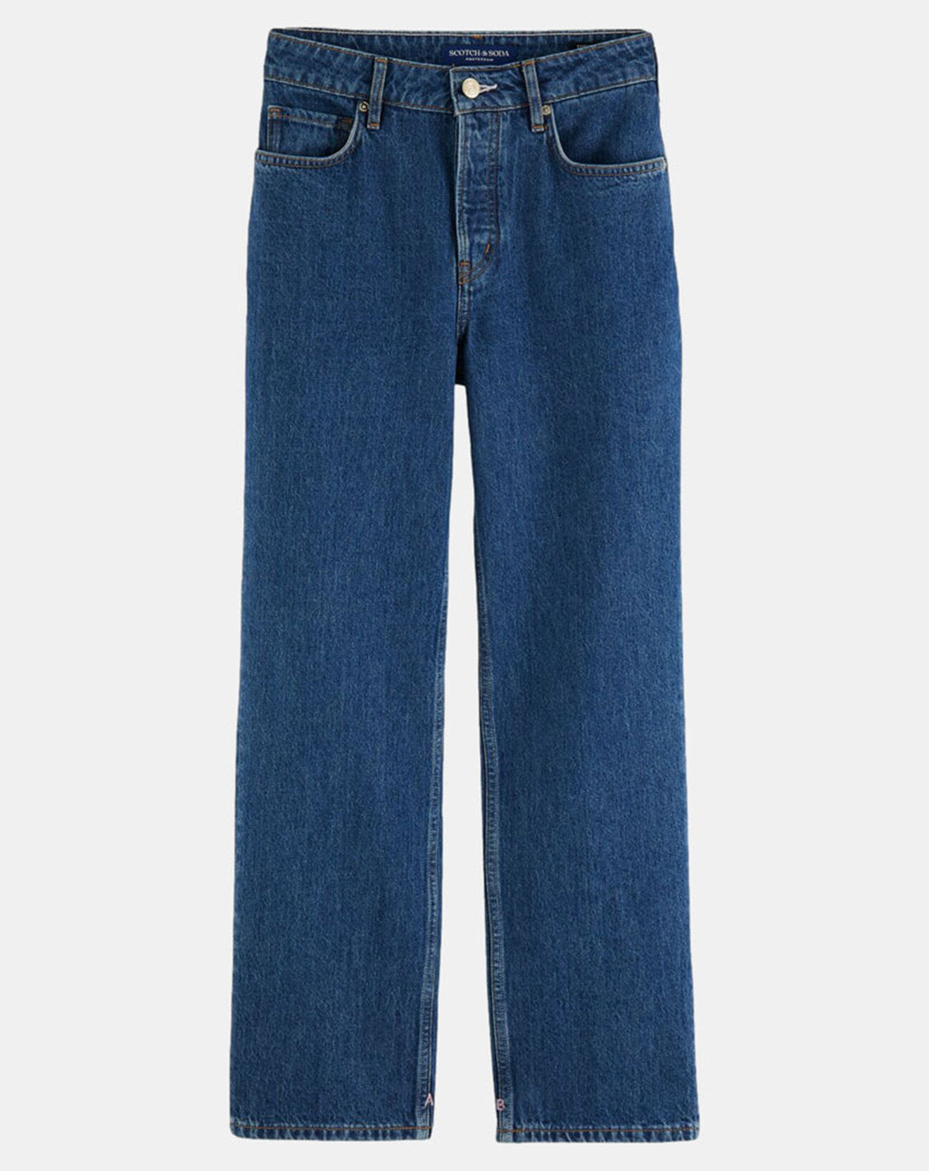 Scotch & Soda Jean Regular Fit taille haute Sky bleu brut