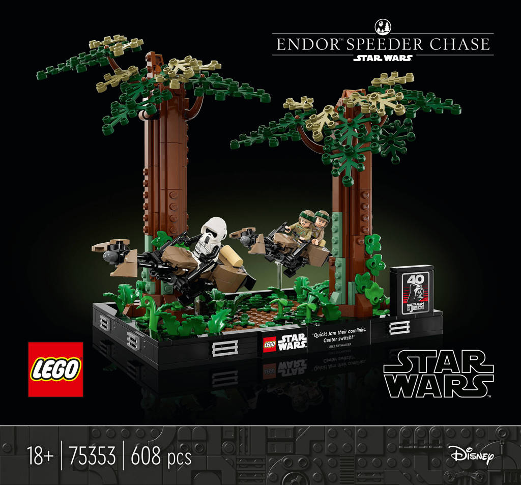Mooie doos lego!Endor™ speederachtervolging diorama 75353