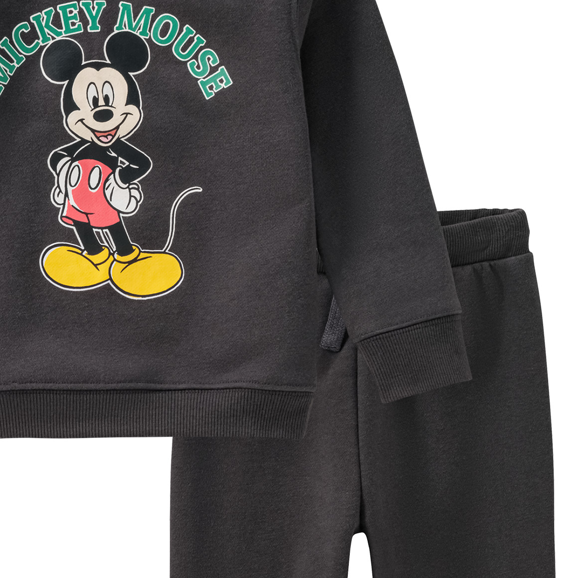 Topolino Micky Maus Sweatshirt und Jogginghose im Set dunkelgrau