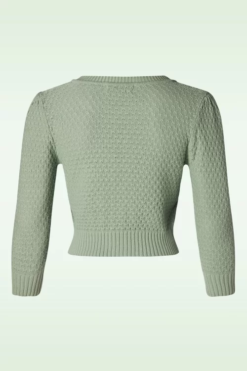 Mak Sweater Jennie vest in Duck Egg groen
