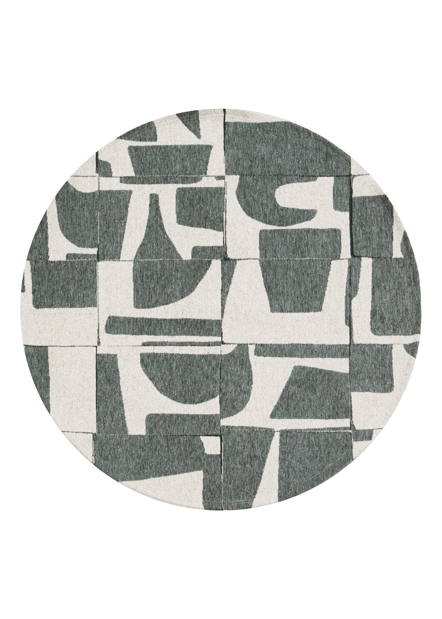 Ecorugs vloerkleed Papercut groen ∅ 240 cm