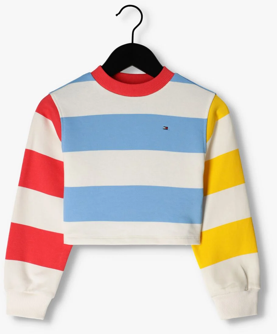 TOMMY HILFIGER blauw/wit gestreepte tommy hilfiger trui tommy bold stripe crew