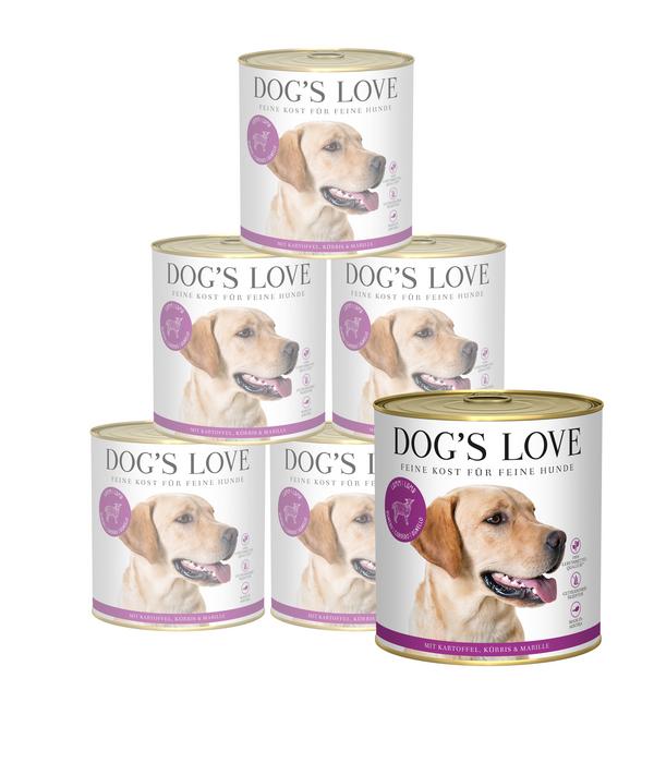 DOG'S LOVE Nassfutter für Hunde Adult, 6 x