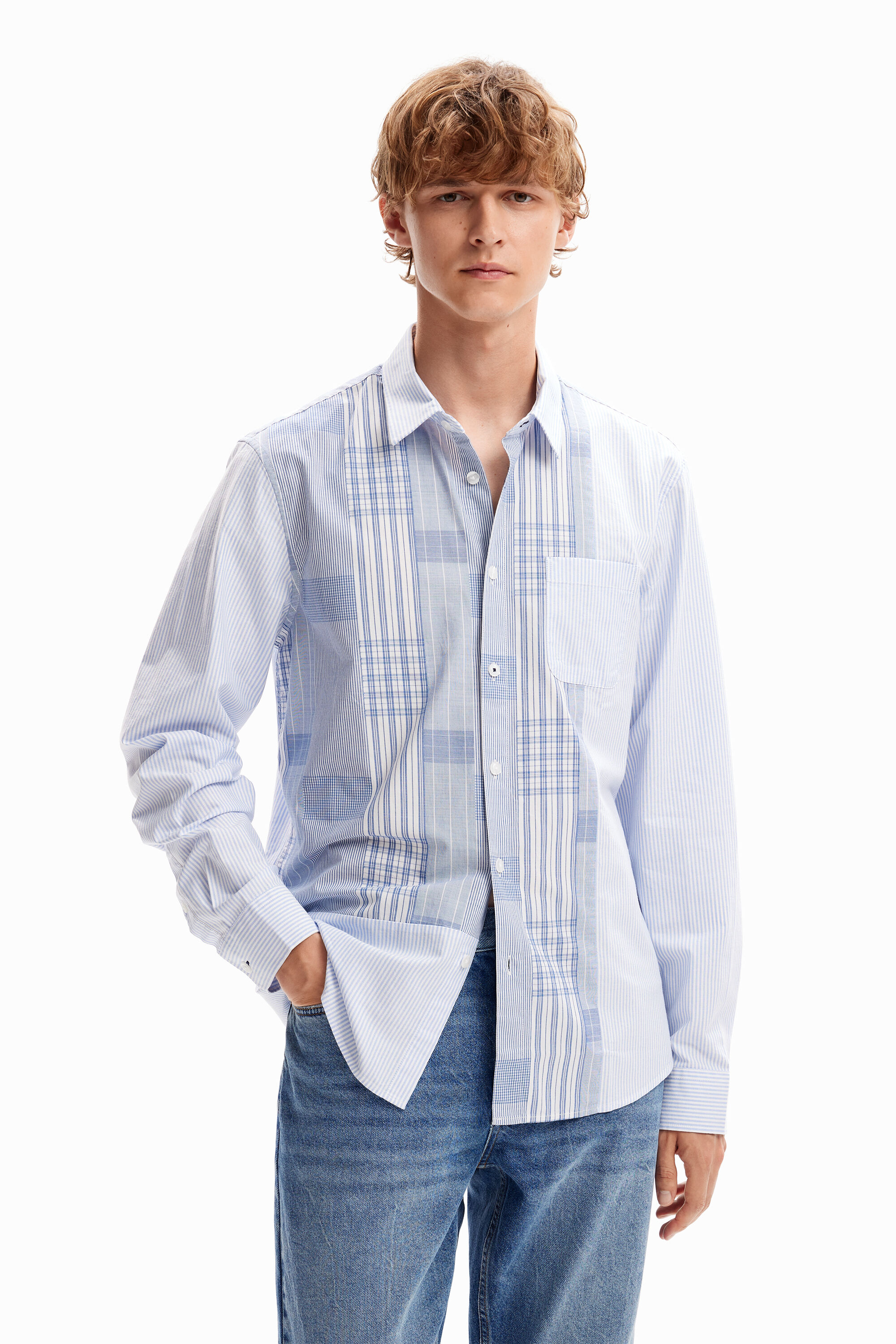 Chemise patchwork carreaux