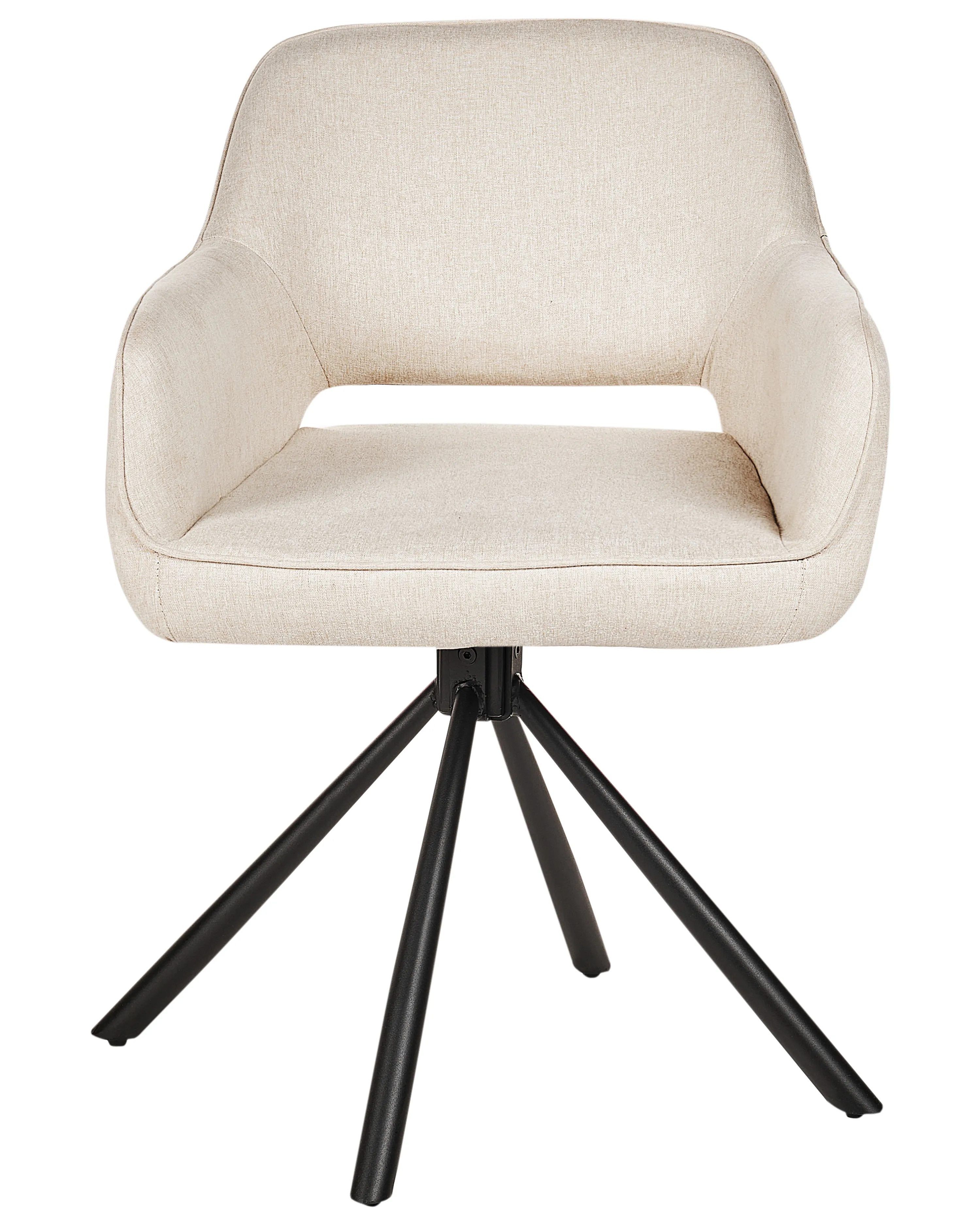 Set van 2 eetkamerstoelen draaibaar LOURES Lichtbeige