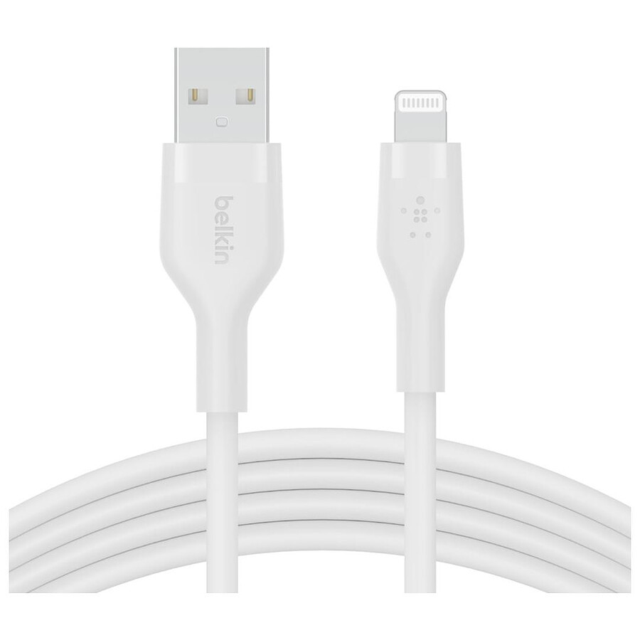 Belkin Boost Charge Flex Câble silicone USB-A vers Lightning (blanc) - 1 m