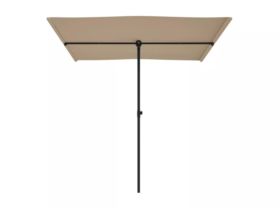 Parasol d'extérieur avec mât en aluminium 2x1,5 m Taupe
