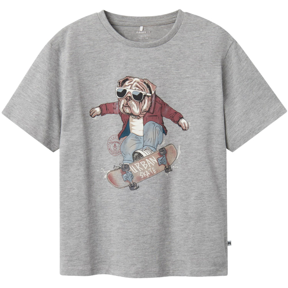 Køb Name It Grey Melange Teaske T-Shirt