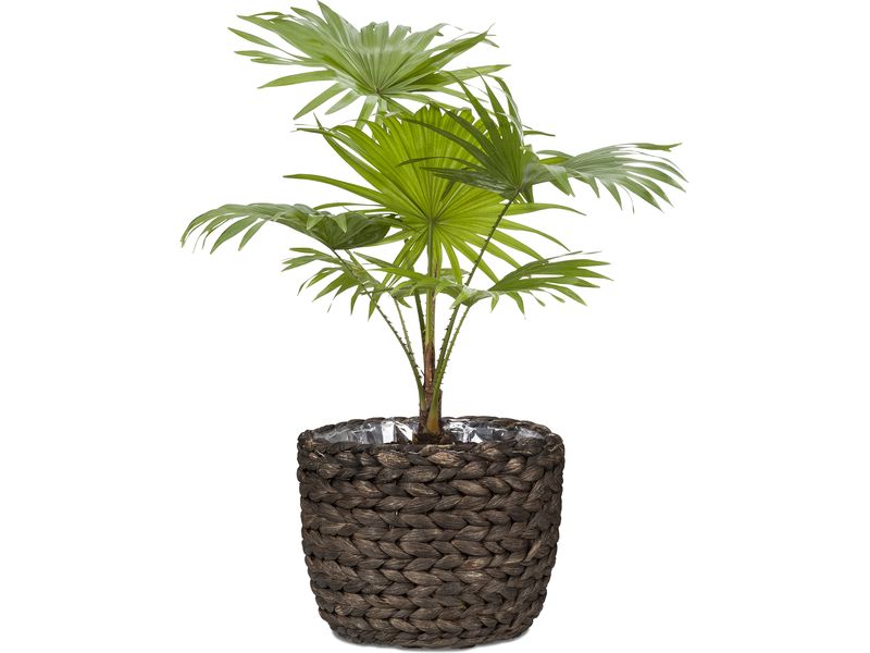 scheurich Pflanzengefäss mit Folie 25 x 22.5 cm,  Braun Übertopf-Korb