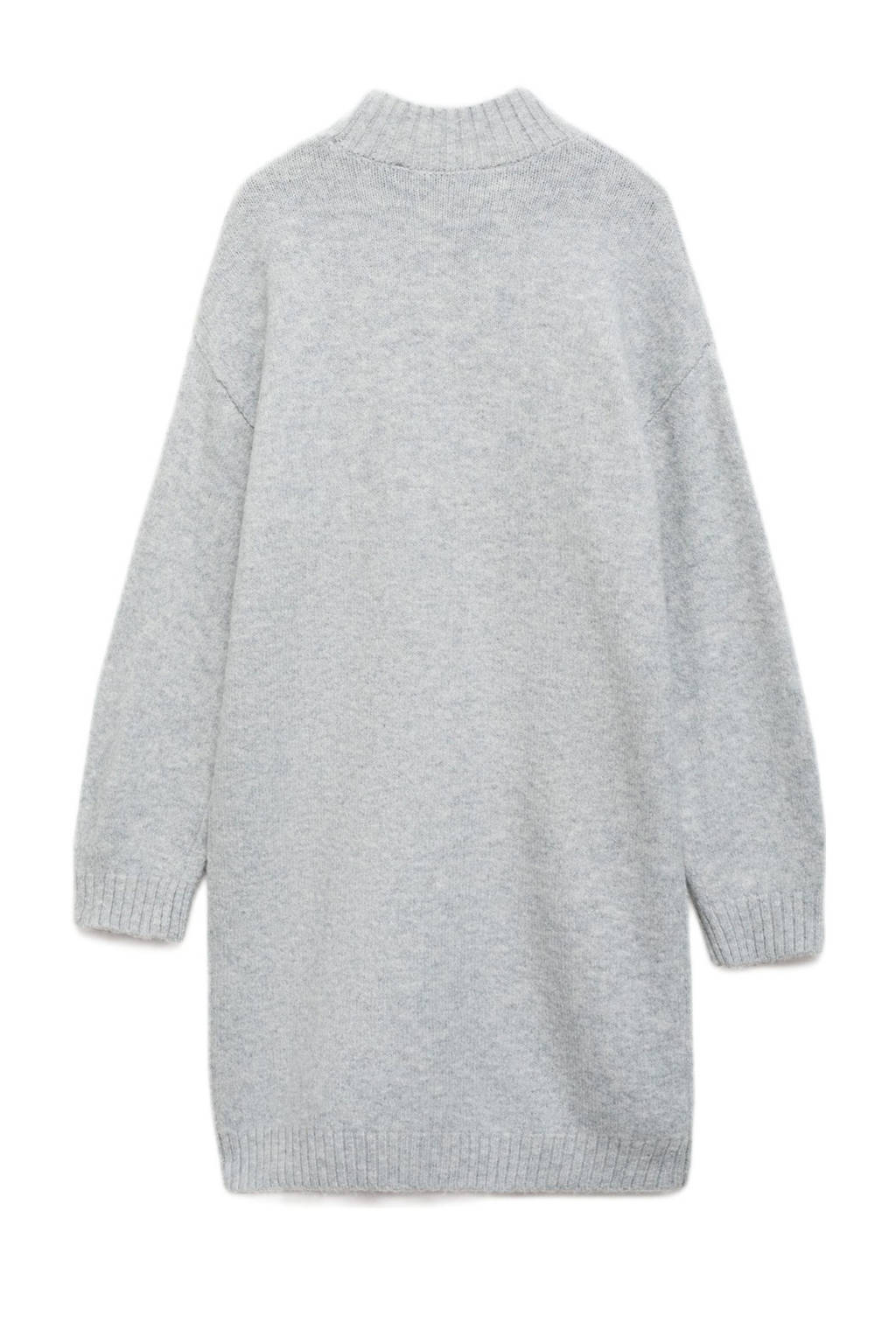 Mango Kids midi jurk gebreid grijs