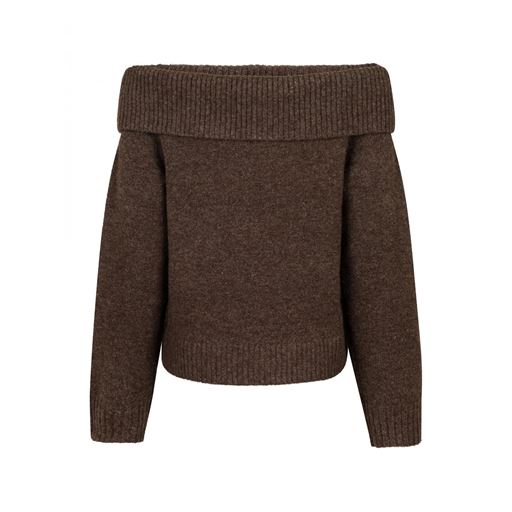 Neo Noir Jane Knit Striktrøje, Brown Melange, 40