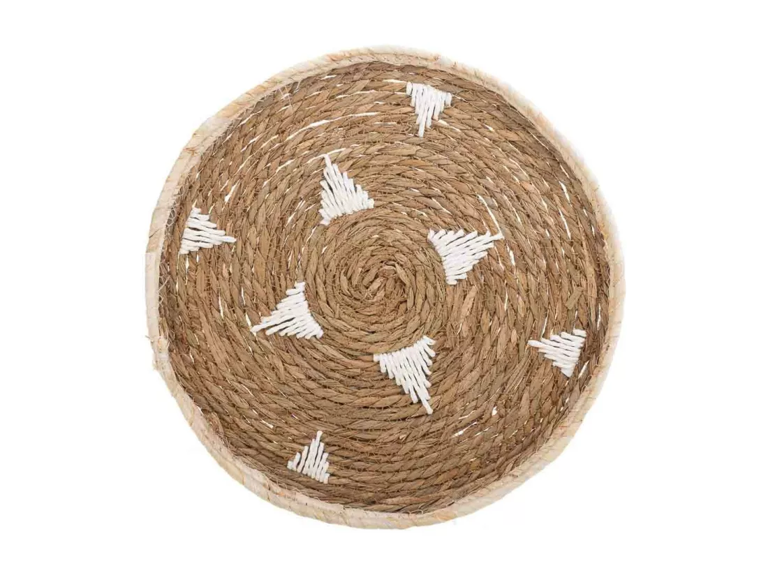 Set de table tressé blanc d38x2h