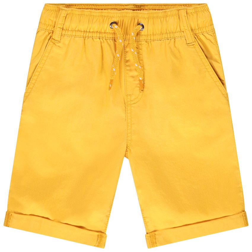 Bermuda court en coton pour enfant garçon - Jaune