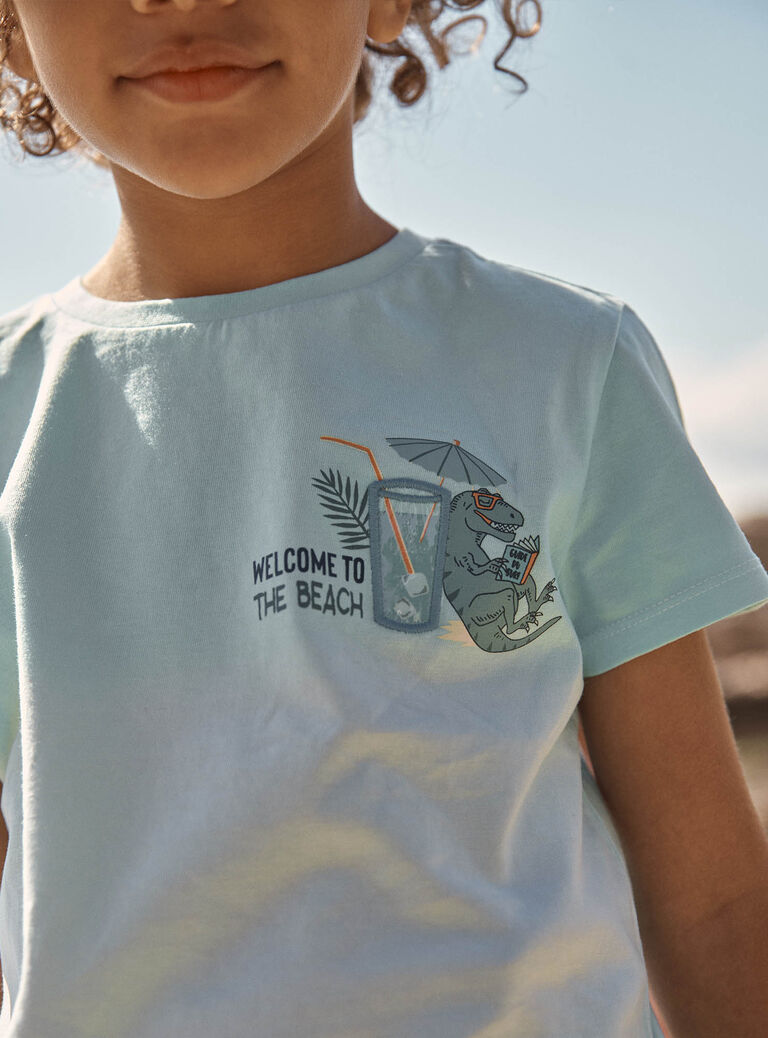 T-shirt bleu Tie and Die