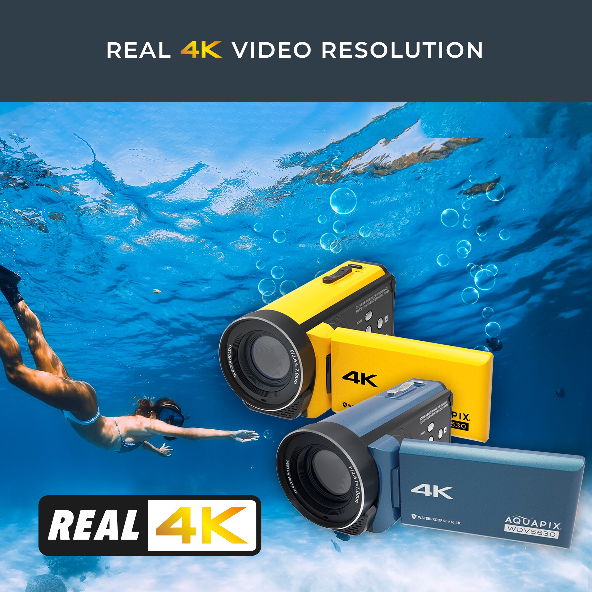 Aquapix WDV5630 Unterwasser DV-Camcorder Grau / Blau