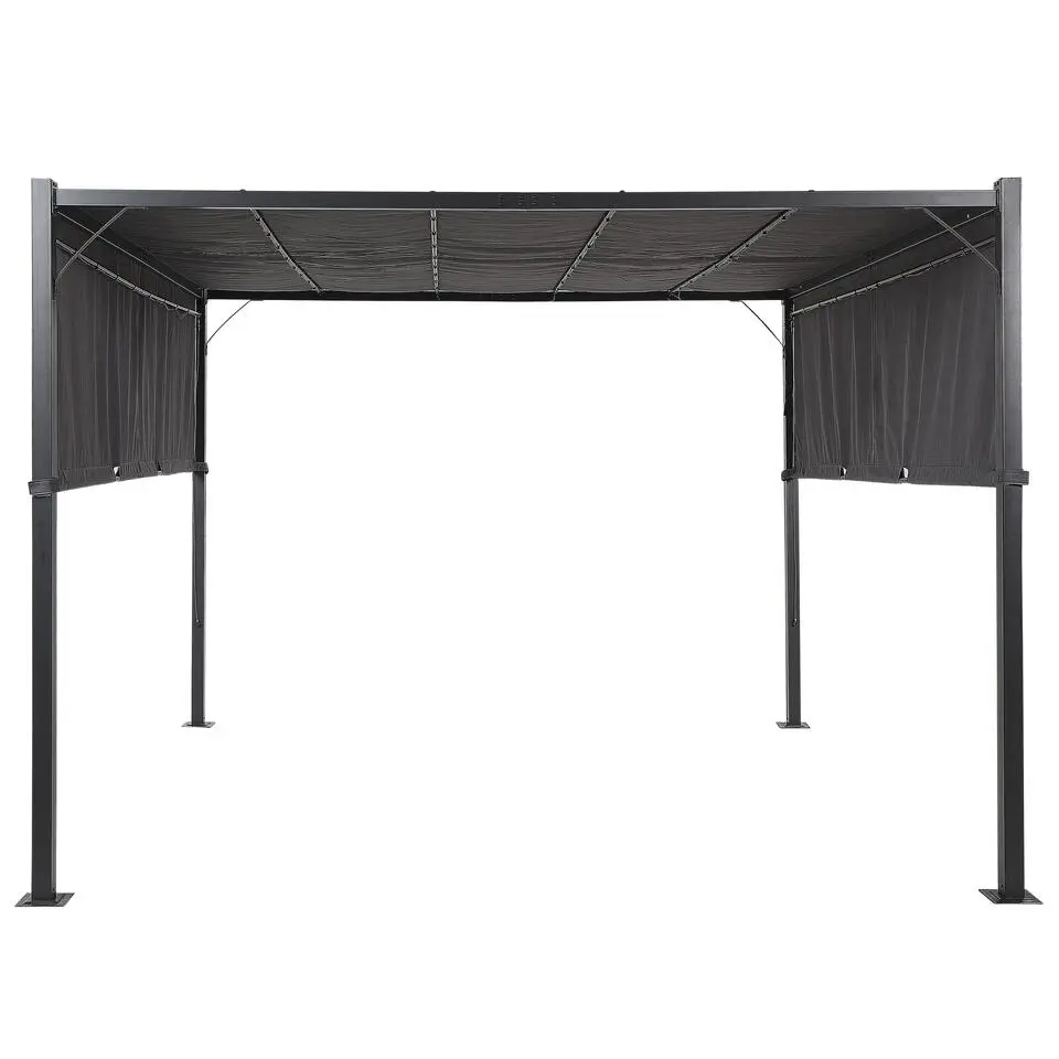 PARGA - Tuinpaviljoen - Zwart/Grijs - Polyester