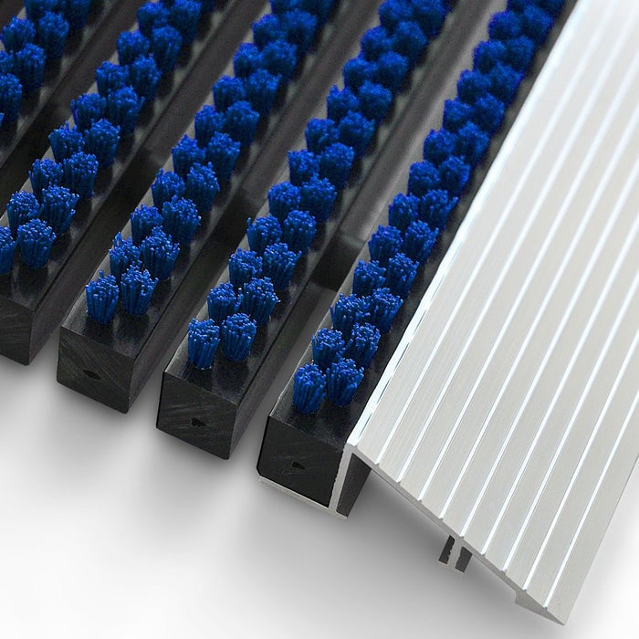 Deurmat - Profi Brush - Vuilvangmat met aluminium frame / Blauw 40 x 60 cm
