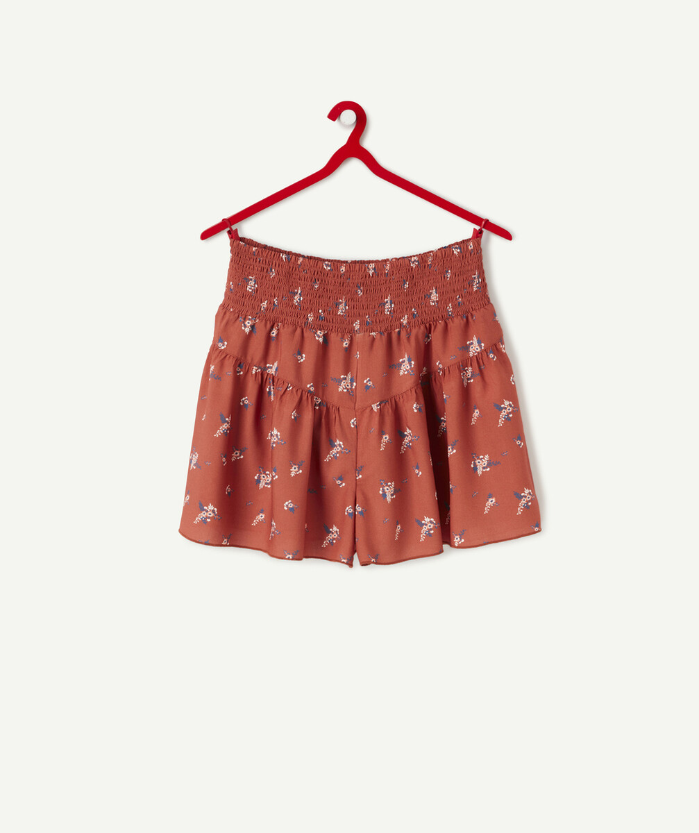 LE SHORT BORDEAUX IMPRIMÉ FLEURI EN VISCOSE RESPONSABLE