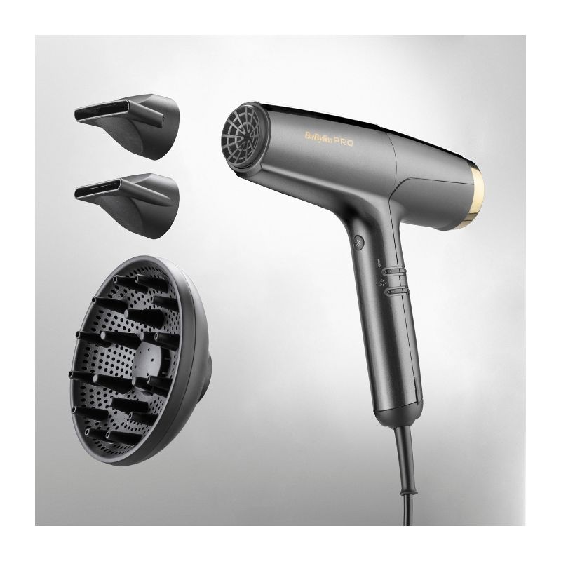 Sèche-cheveux FALCO Ionic Gris + Or 2000W Babyliss Pro