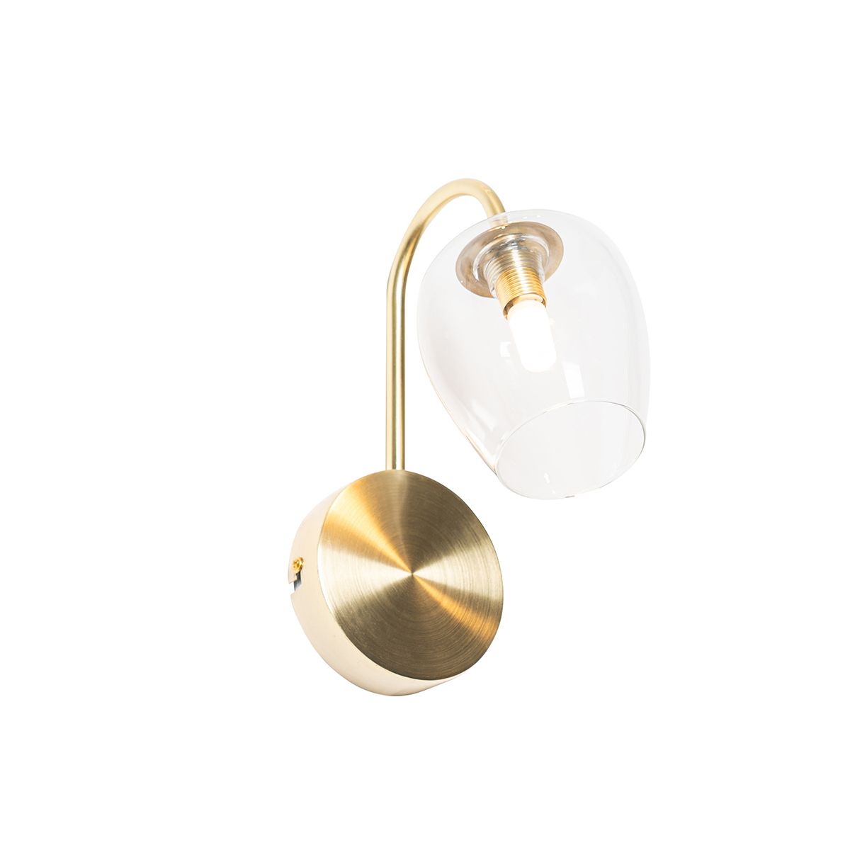 Klassieke wandlamp goud met glas - Elien