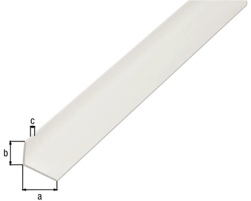 PVC hoekprofiel, wit, 40x10x2 mm, 2,6 m