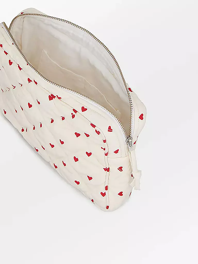 BECKSÖNDERGAARD Kosmetiktasche AMOR MALIN MINI BAG Offwhite/Red rot