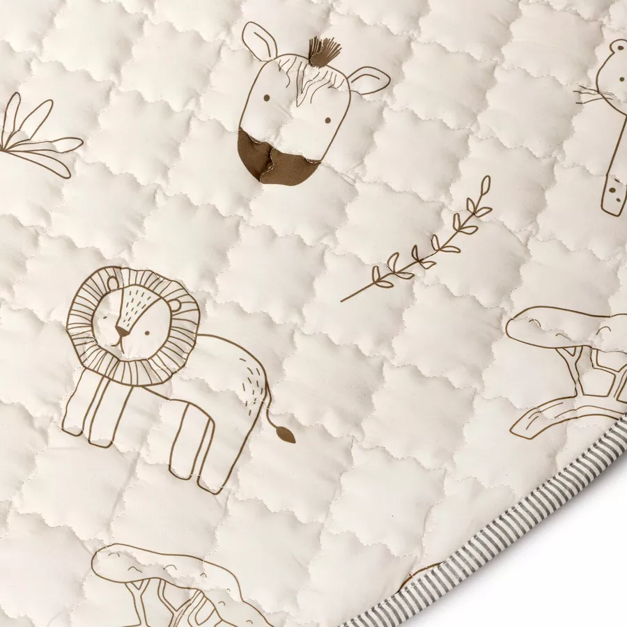 Hakuna Matte Gesteppte Krabbeldecke – Safari Tiere