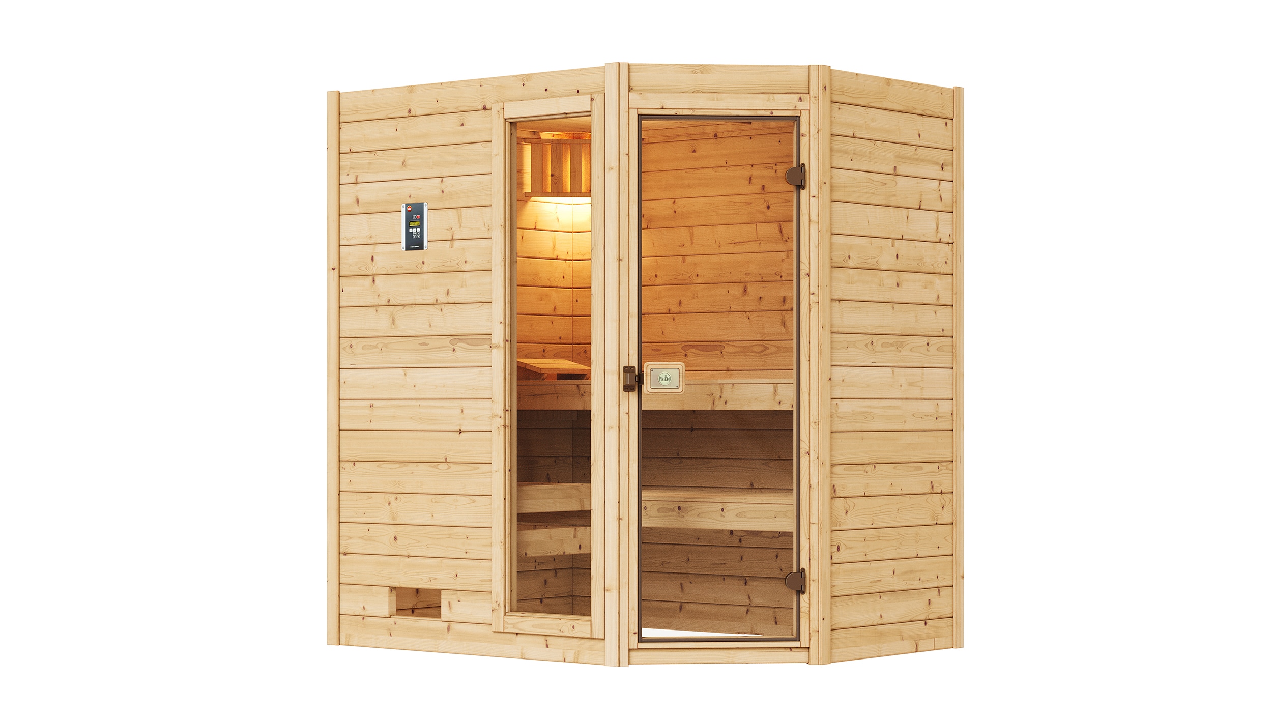 Weka Eck-Sauna Valida 1 Sparset 2, 189 x 203,5 x 139 cm