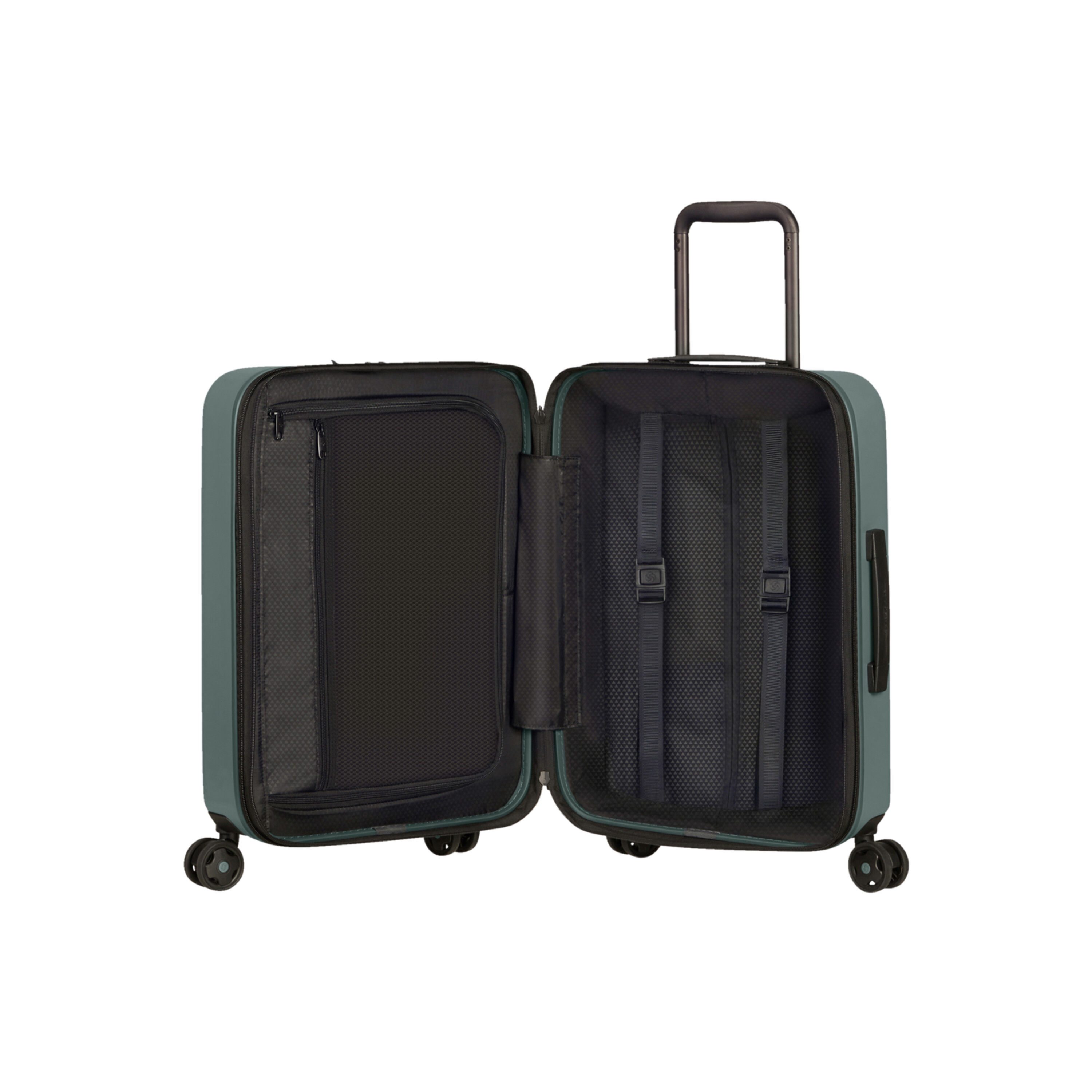 Mala de bordo Samsonite Stack'd Easy Access com rodinhas giratórias.