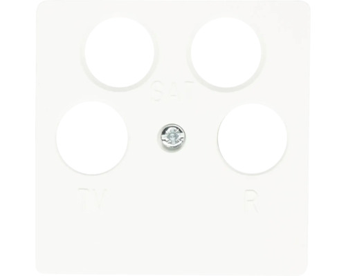 Berker 148409 Centraalplaat voor antenneaansluiting 4-gats SAT-TV (Ankaro) S1/K1/K5 polarwit glanzend
