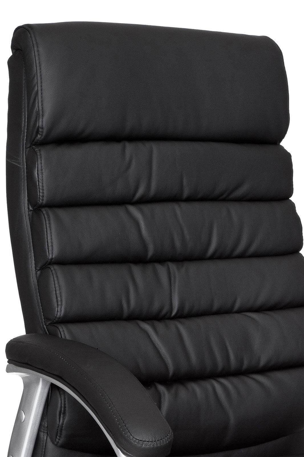 Drehstuhl mit Armlehnen Silberfarbig/ Schwarz