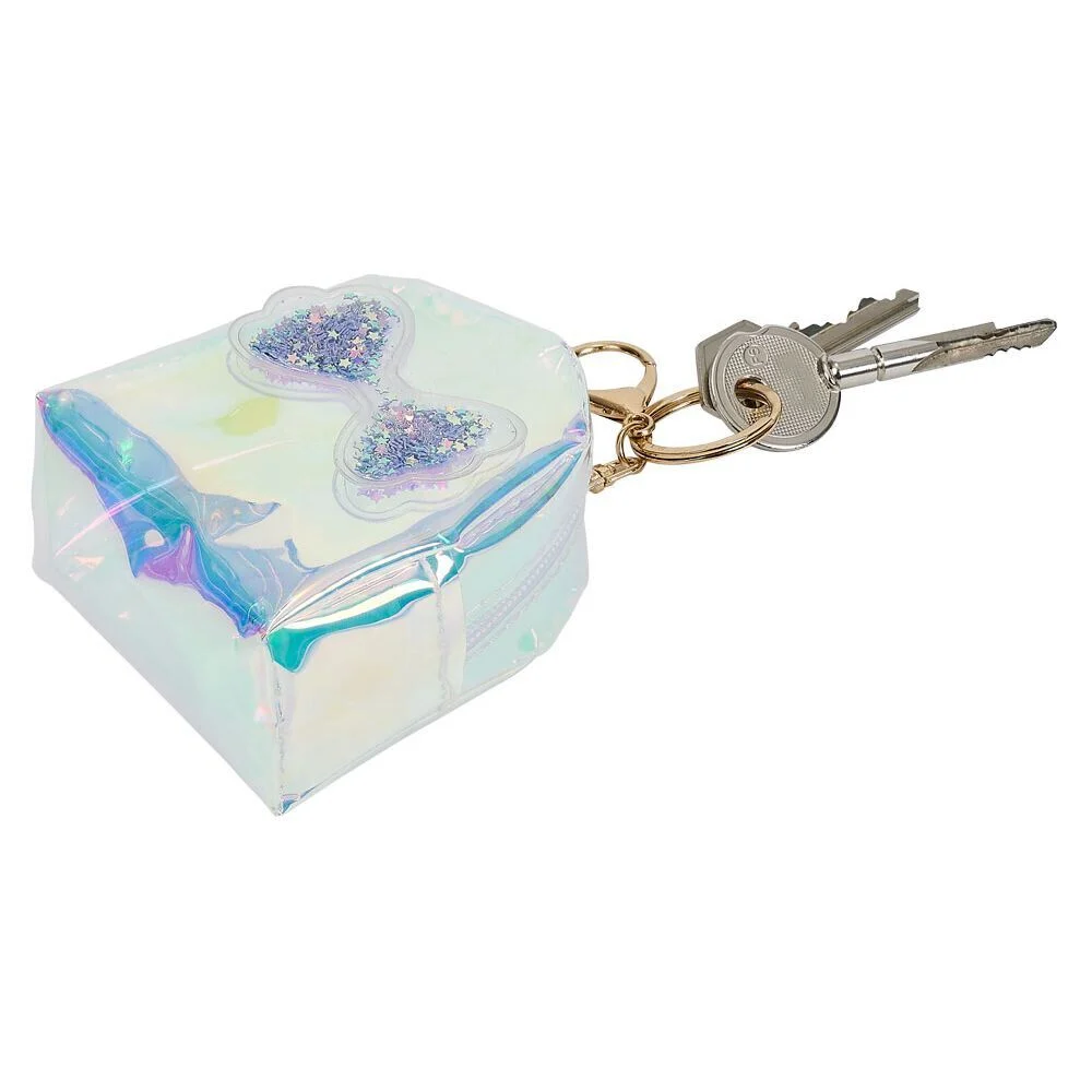 Porte-clé mini sac plastique holographique - 3 modèles