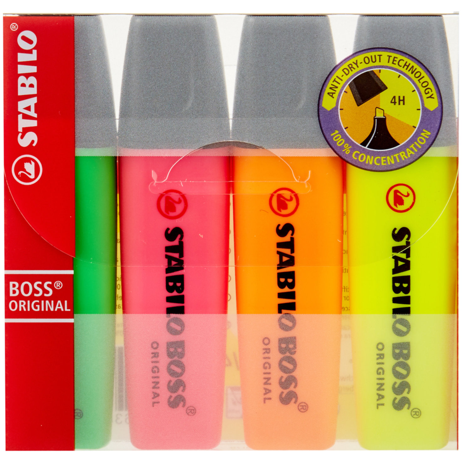 STABILO Leuchtstift BOSS ORIGINAL 4er Etui