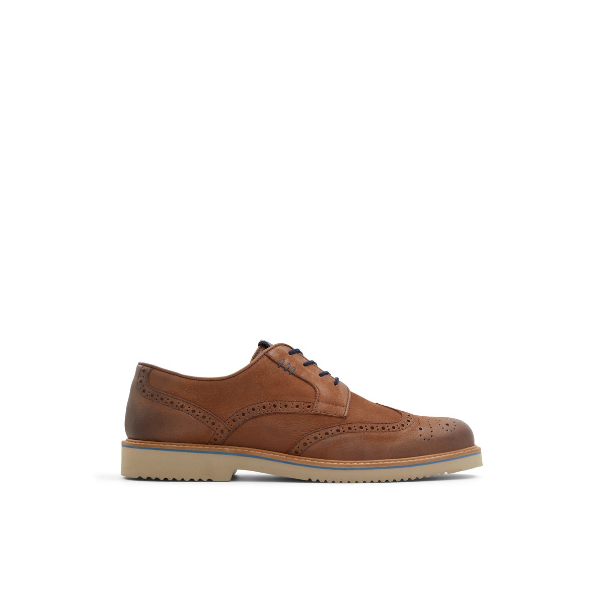 LUCA FERRI-Leonard-Chaussures habillées richelieu - Talon plat - Cognac