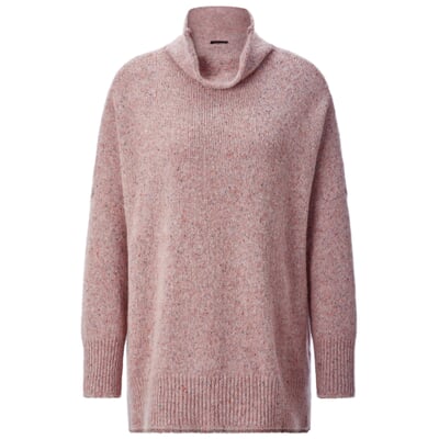 Damen-Strickpullover gesprenkelt, Rosé