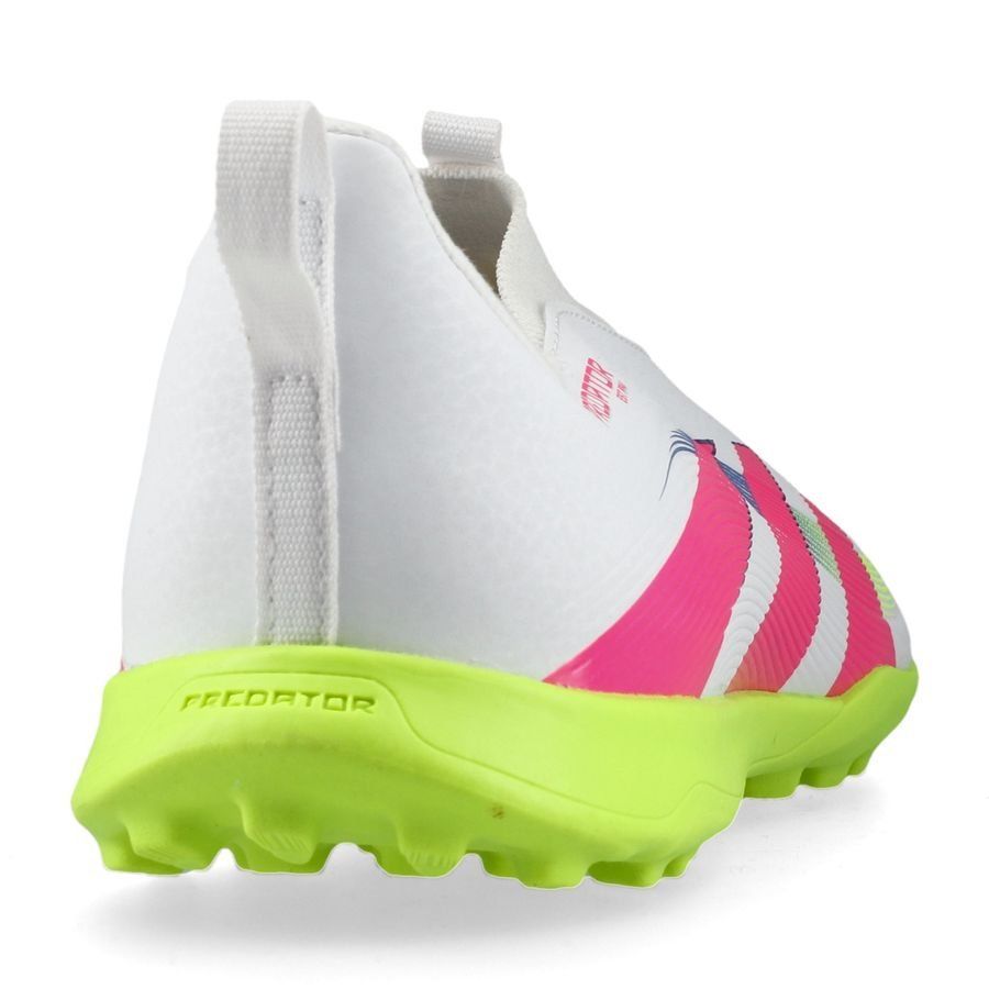 adidas Predator League Laceless TF Celestial Victory - Blanc/Lucid Pink/Lucid Lemon Enfant