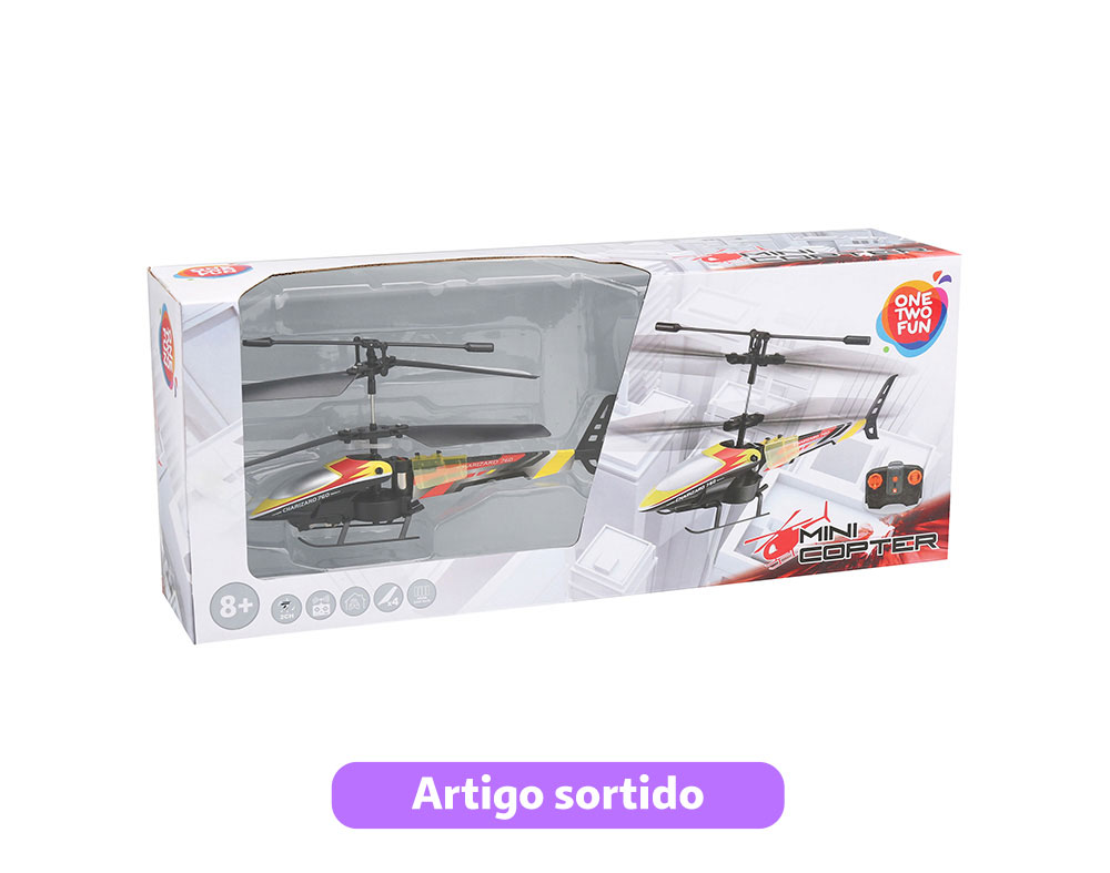 MINI COPTER TELECOMANDADO ONE TWO FUN 16CM MODELOS SORTIDOS